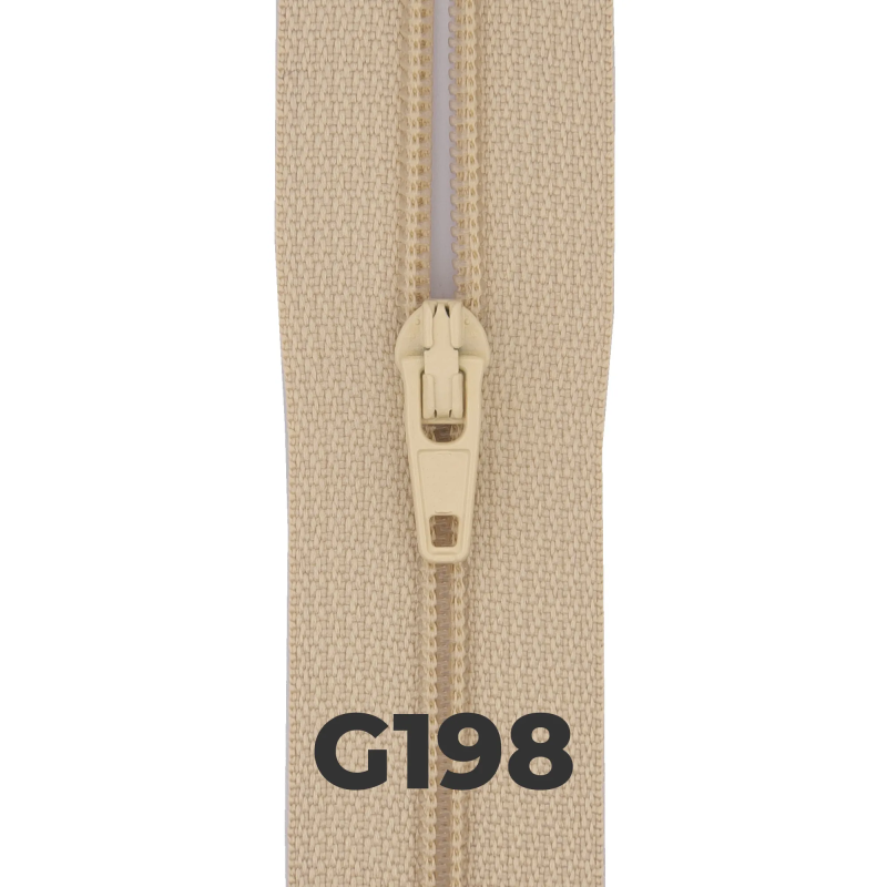 Warm Sand Beige #3 Close-End Zip – Nylon Coil | G198