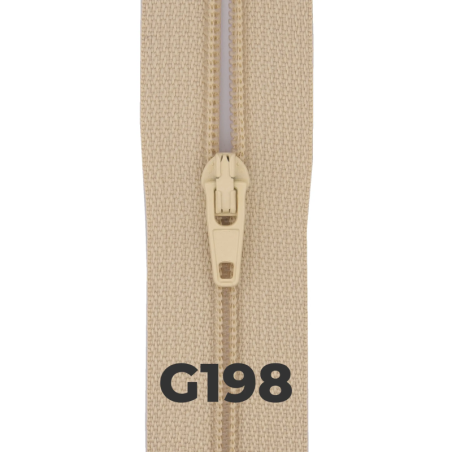 Warm Sand Beige #3 Close-End Zip – Nylon Coil | G198