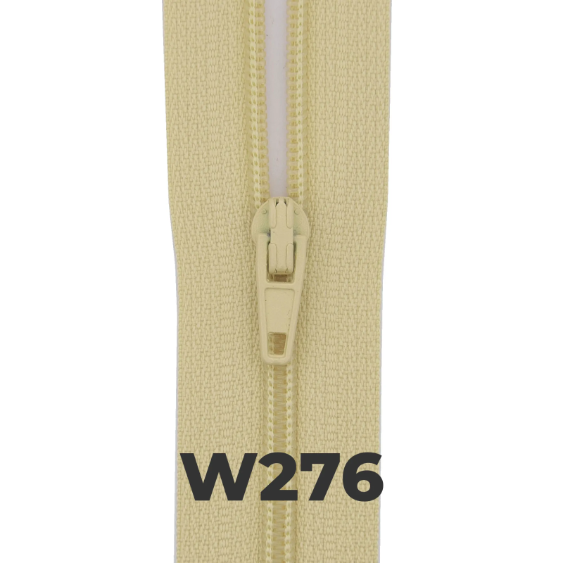 Pale Butter Cream #3 Close-End Zip – Nylon Coil | W276