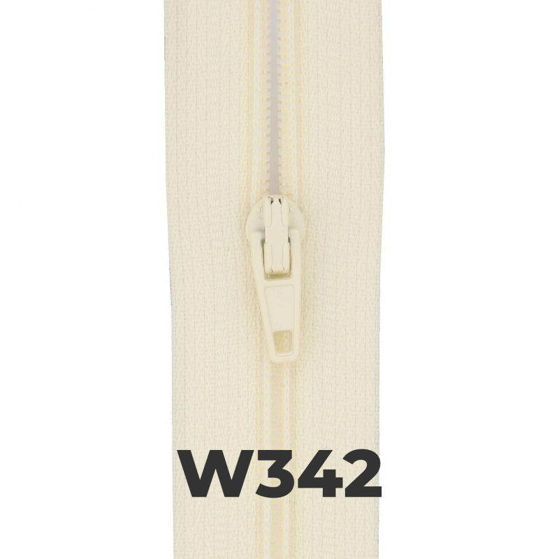 Light Cream #3 Close-End Zip – Nylon Coil | W342