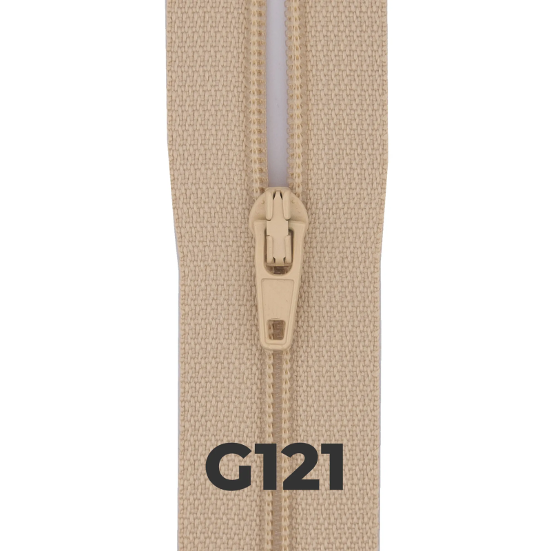 Soft Camel Beige #3 Close-End Zip – Nylon Coil | G121