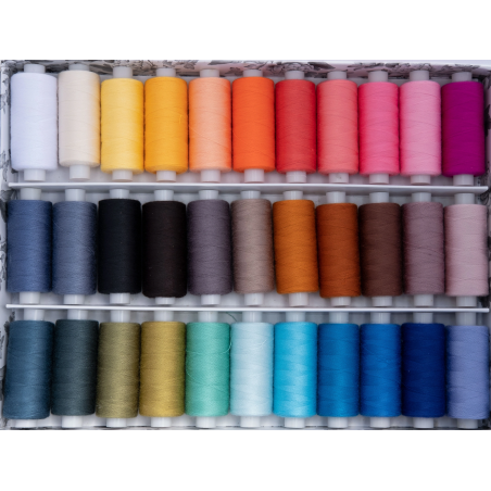 Polyester Sewing Machine Thread Set 33 Colours | 400 Yards Each